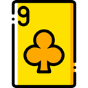 poker, gaming, Casino, Bet, Clubs, gambling, Cards Gold icon