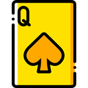 Cards, poker, gaming, Spades, Casino, Bet, gambling Gold icon