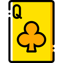 Cards, poker, gaming, Casino, Bet, Clubs, gambling Icon