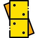 Game, gaming, Pieces, leisure, domino Gold icon