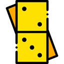 Game, gaming, Pieces, leisure, domino Gold icon