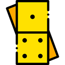 domino, Game, gaming, Pieces, leisure Gold icon
