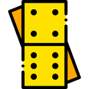 Game, gaming, Pieces, leisure, domino Gold icon