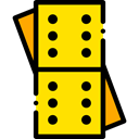 Game, gaming, Pieces, leisure, domino Gold icon