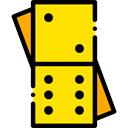 Game, gaming, Pieces, leisure, domino Gold icon