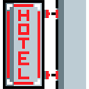 hotel, Rest, Hostel, Holidays, vacations, signs, Hotel Sign, sign LightSteelBlue icon