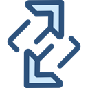 Arrows, Change, ui, exchange, symbols, changing, Multimedia Option DarkSlateBlue icon