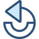 Arrows, Undo, Orientation, Direction, ui, Multimedia Option, Circular Arrow DarkSlateBlue icon