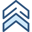 Direction, ui, Chevron, Military, up arrows, directional, Arrows, Orientation DarkSlateBlue icon