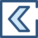 Arrow, ui, Chevron, Arrow left, left arrow, arrowhead, Arrows DarkSlateBlue icon