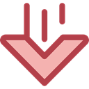 Arrows, download, Orientation, Direction, ui, Downloading, down arrow, Multimedia Option Sienna icon