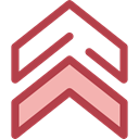 Orientation, Direction, ui, Chevron, Military, up arrows, directional, Arrows Sienna icon