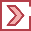 Arrows, next, skip, ui, Chevron, right arrow, Pointing, Multimedia Option Sienna icon