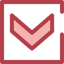Arrows, ui, Chevron, Pointing, Down, Arrow, download, Direction Sienna icon