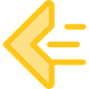 directional, Multimedia Option, Arrows, Back, previous, Direction, ui Gold icon