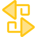 Arrow, swap, vertical, sort, Orientation, ui, Arrows, switch Gold icon