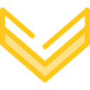 Arrows, Down, Arrow, download, Direction, ui, Chevron, Pointing Gold icon