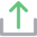 up arrow, uploading, Multimedia Option, upload, outbox, interface, Direction, Arrows Black icon