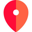 Gps, pin, placeholder, map pointer, Map Location, Map Point Tomato icon