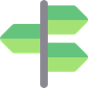 post, Orientation, Signpost, directional LightGreen icon