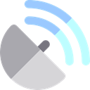 wireless, radar, antenna, technology, Satellite Dish Black icon