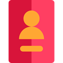 Identity, people, pass, Business, identification, id card Tomato icon