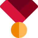 Business, award, medal, winner, Champion, signs Maroon icon