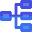 Organization, Hierarchy, Business, team, networking, Collaboration, group RoyalBlue icon