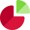 Business, Stats, statistics, marketing, Pie chart, finances, graphical Crimson icon
