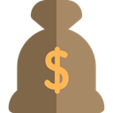 Business, Currency, investment, Bank, savings, money bag DimGray icon