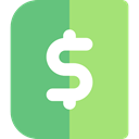 Book, Business, economy, finances, Dollar Symbol LightGreen icon