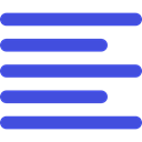 signs, left align, Multimedia, Text, interface, Alignment, option, lines, symbol RoyalBlue icon