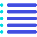 Text, interface, menu, Alignment, Multimedia, list, option, lines, symbol, signs RoyalBlue icon