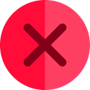 Multimedia, Close, cancel, Error, signs, cross, forbidden, interface, prohibition Crimson icon