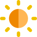warm, summer, meteorology, Summertime, sun, weather, nature, Sunny Black icon