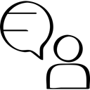 Chat, talk, Bubble, Conversation Black icon