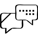 Conversation, Chat, talk, Bubble Black icon