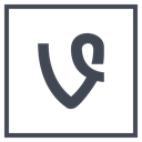 media, Logo, Social, Vine Black icon