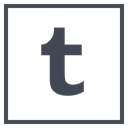 media, Logo, Social, Tumblr Black icon
