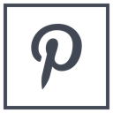 media, Logo, Social, pinterest Black icon