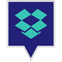 Social, media, dropbox, Logo MidnightBlue icon