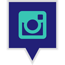 media, Logo, Social, Instagram MidnightBlue icon