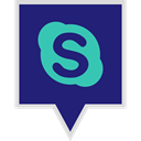 media, Logo, Skype, Social MidnightBlue icon