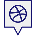 dribbble, media, Logo, Social WhiteSmoke icon
