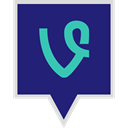 Vine, media, Logo, Social MidnightBlue icon