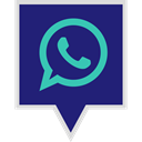 Social, whats, media, App, Logo MidnightBlue icon