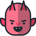 fear, horror, Terror, spooky, scary, Avatar, Devil, halloween IndianRed icon