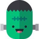 Avatar, spooky, scary, fear, halloween, frankenstein, horror, Terror Teal icon