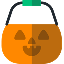 Basket, halloween, pumpkin, horror, Terror, childhood, scary, Candies DarkOrange icon