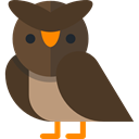 owl, Animals, bird, hunter DarkOliveGreen icon